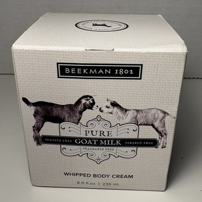 NEW Beekman 1802 Pure Goat Milk Whipped Body Cream  8 oz  Moisturizer
