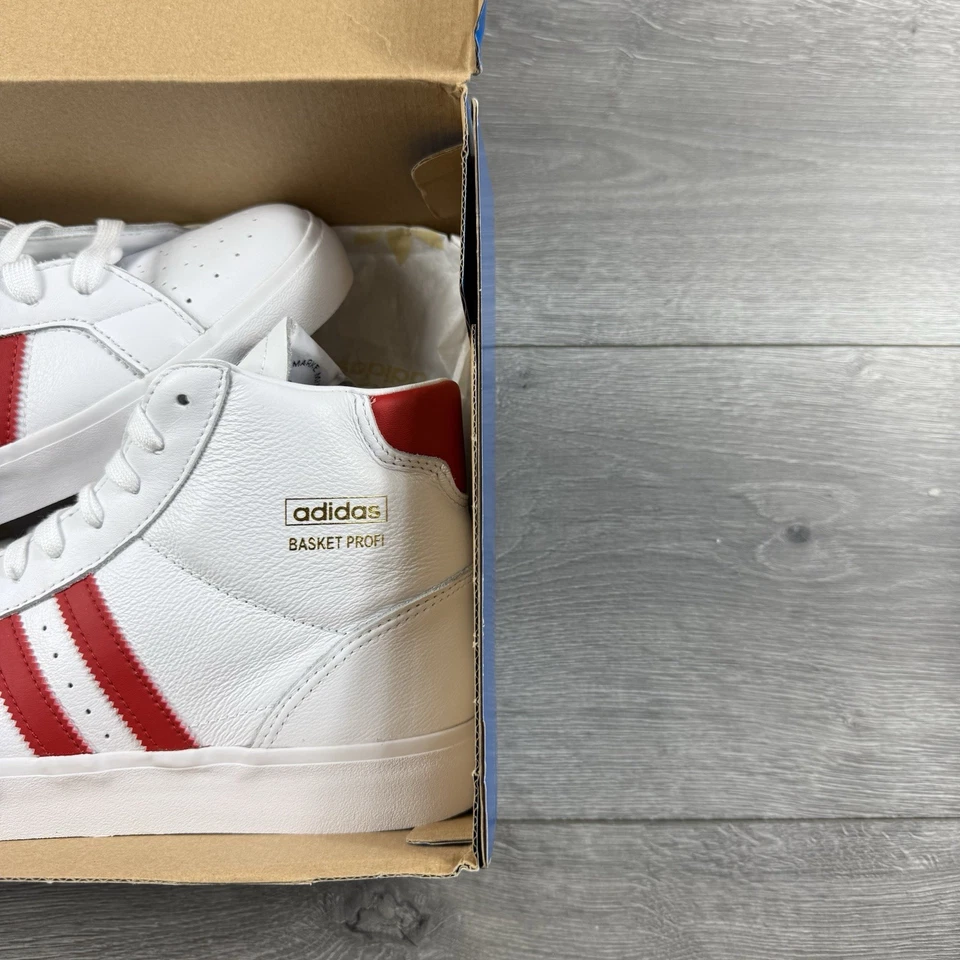 Adidas Basket Profi - Basket 'Bianco/Rosso' - Taglia UK 9 / EU 43 1/3 - Immagine 4 di 4