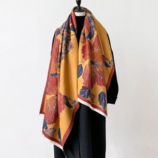 New Luxury Design Winter Two-Sided Cashmere Jacquard Scarves High Quality Women