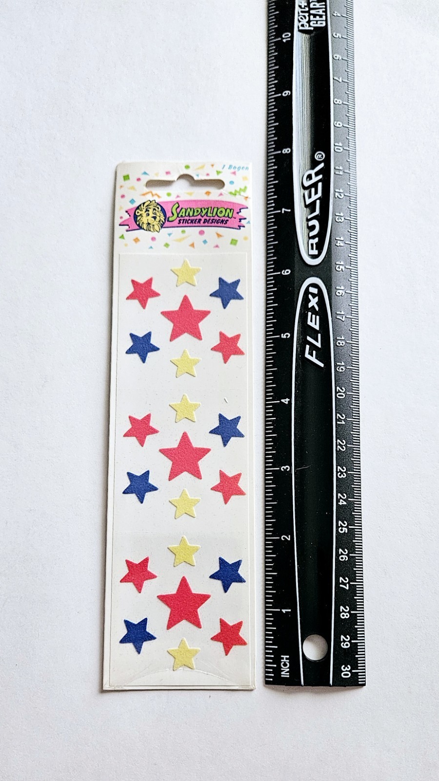 Vtg Sandylion Stickers Fuzzy Stars NIP 