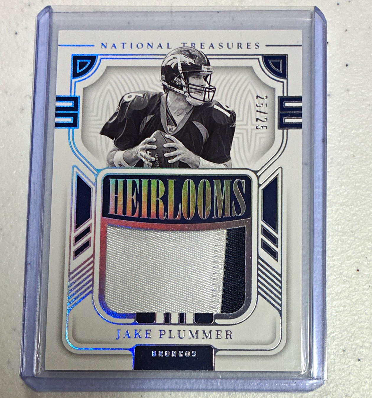 Panini 2022 National Treasures - Jake Plummer Heirlooms Holo Silver #HEI-JPL /25