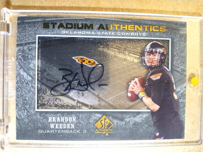 2012 Brandon Weeden Upper Deck SPA Rookie Stadium Authentics Autograph RC    