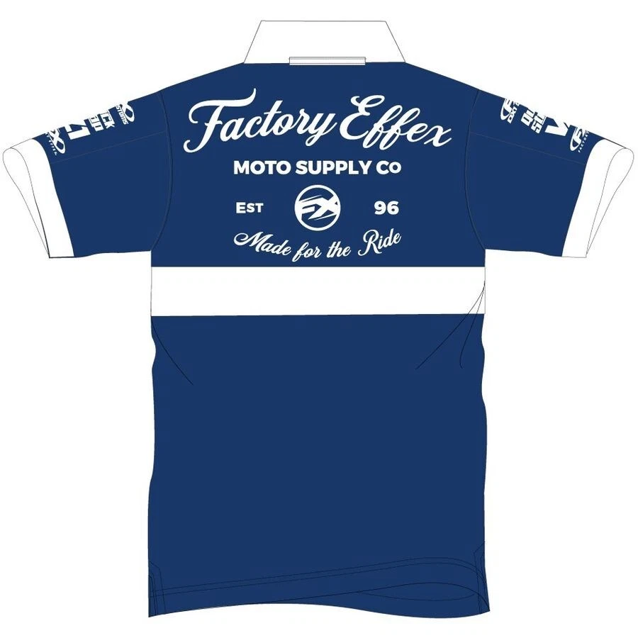 Factory Effex Team Pit Shirt - Blue/Grey/White, XX-Large 25-85718CL77 - Image 2 of 2