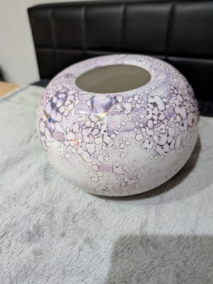 Vintage Schmider Zell Vase 217/20 West Germany | Fat Lava Flieder Weiß | 20cm