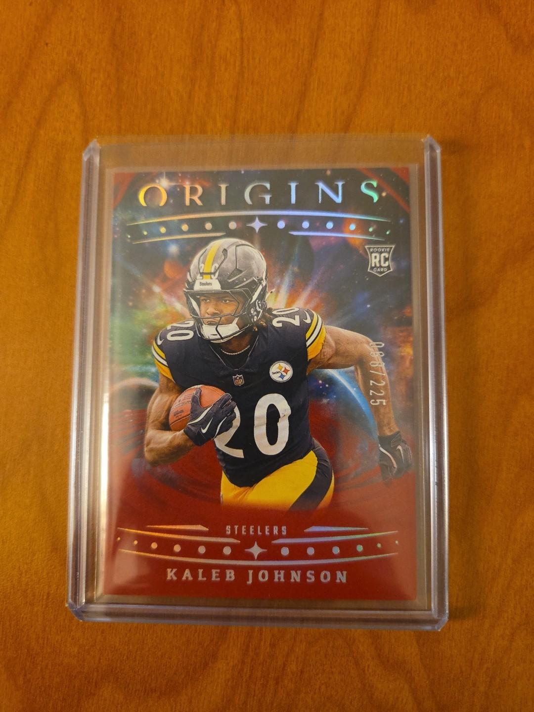 2025 Panini Origins - Rookies Kaleb Johnson, Kaleb Johnson #104 Red /225 (RC)