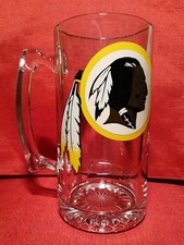 Vintage Extra Large Washington Redskins Heavyweight Collectable Beer Stein