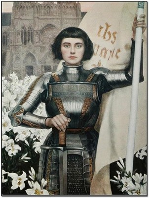 Joan of Arc Canvas Print Joan of Arc The Maiden of Orleans. French Wall Art Home