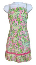 Vintage Lilly Pulitzer Sun Dress Womens 4 Pink Green Demi Catfish Lions Y2k Vintage Lilly Pulitzer Sun Dress Womens 4 Pink Green Demi Catfish Lions Y2k
