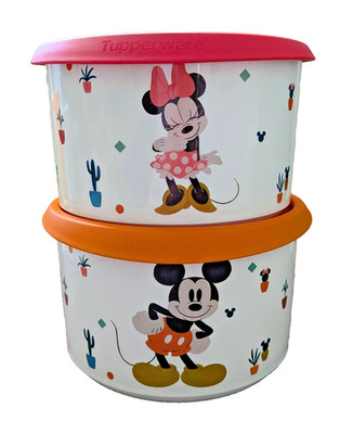 Original Tupperware Vorratsdosen 2er Set 940ml mit Disney Mickey Mouse Motiv