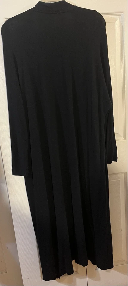 Johnny Was Calme Long Duster Open Cardigan Black Size Large - Image 4 of 4