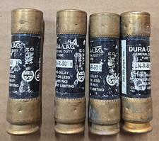 Lot of 4 Cooper DLN-R-50 Dura-Lag General Duty Fuse