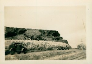1940s WWII US soldier's Hawaii Photos sugar cane, train tracks, Army cars trucks