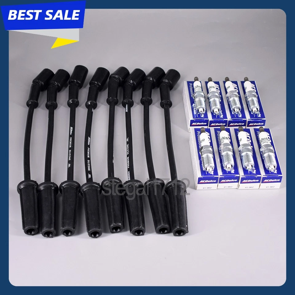 8 cables 9748HH y bujías 41-962 19299585 OEM para Chevrolet 4,8 L 5,3 L 6,0 L Foto 4 de 4