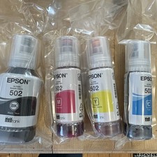 Genuine Epson 502 Ink Bottle 4 Pack for ET-2700 ET-2750 ET-3700 ET-3750