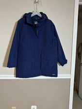 Lands' End Women's Squall Waterproof Insulated Jacket Deep Sea Navy L P 14-16