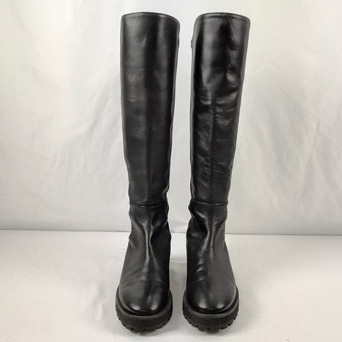Stuart Weitzman 50/50 Boot Black Leather Size 7B - Picture 3 of 8