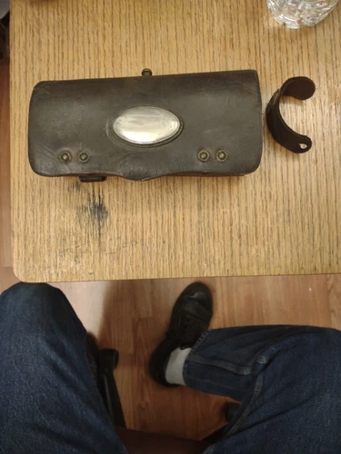 Civil War Cavalry Carbine Cartridge Box -Mckinney  Maker Marked - Original -