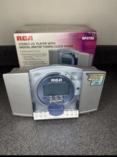 RCA RP3755A Stereo CD Player Digital AM/FM Tuning Clock Radio Dual Alarm WORKS 