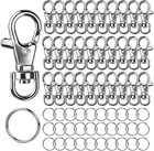 60PCS Metal Swivel Snap Hooks and Key Rings, 30PCS Small Lobster Claw Keychains