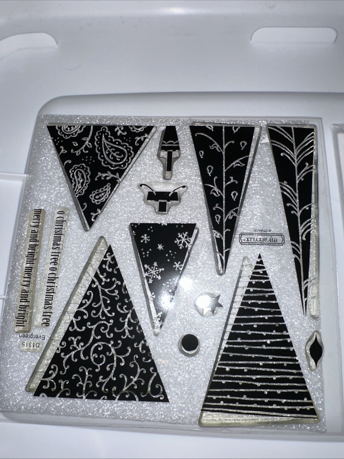 Close to My Heart Stamps My Acrylix Winter Evergreen D1315 Trees New