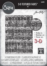 Sizzix 3D Texture Fades Embossing Folder A5 by Tim Holtz-Typewriter