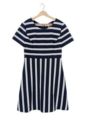 HUGO BOSS Kurzarmkleid Damen Kleid Gr. DE 40 hellgrau Elegant