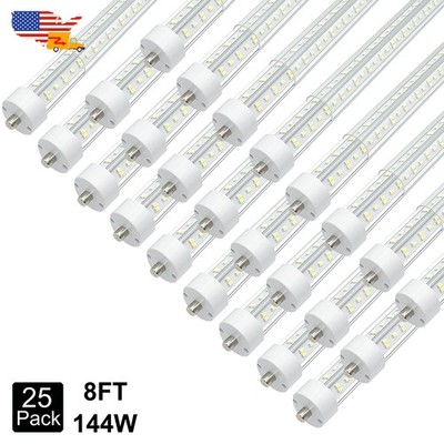 T8 8FT 144W LED Tube Light FA8 Single Pin 8' Garage Shop Lights NO RF Interfere