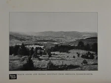 Antique Greylock Massachusetts Art Print 1902 Boston & Maine Black and White