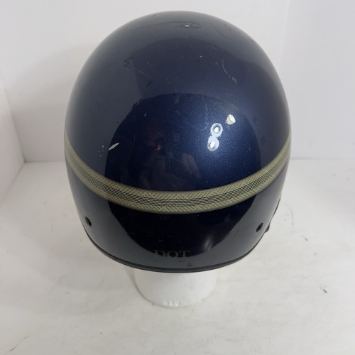Harley Davidson 100th Anniversary Motorcycle Blue Half Helmet Size Large - Picture 9 of 14