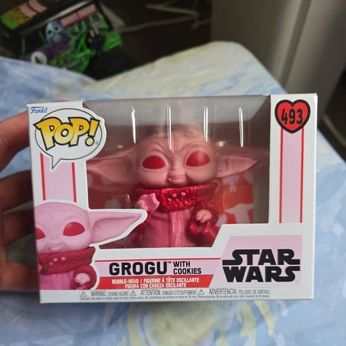 Funko Pop! Vinyl: Star Wars - Grogu with Cookies (Pink) #493