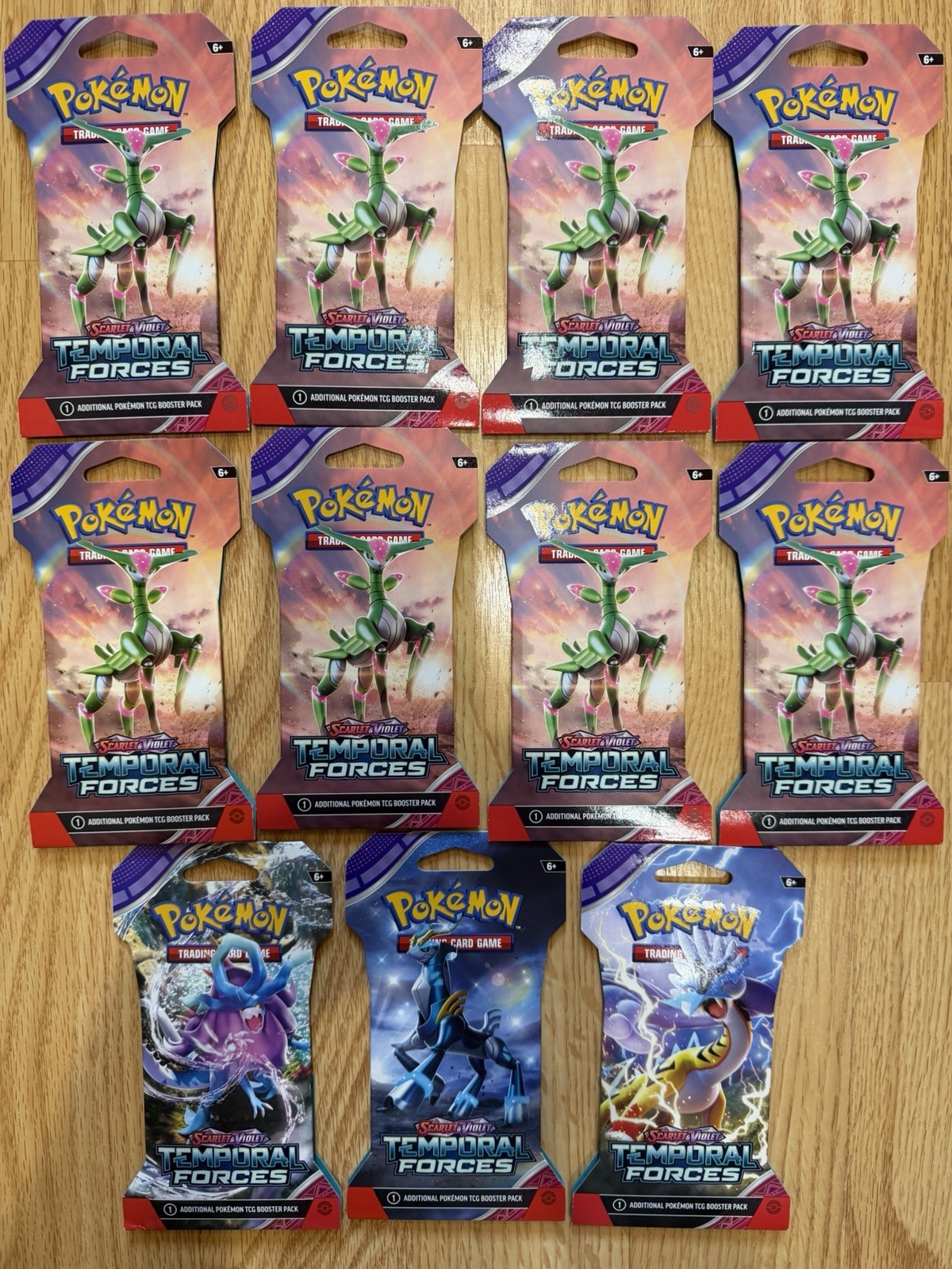 Pokemon Temporal Forces Sleeved Booster Packs Lot of 11 English Factory Sealed