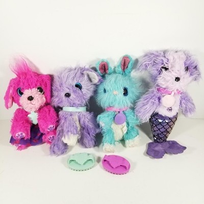 Scruff A Luvs PUPPY DOG BUNNY LOT Little Live Rescue Plush Set Mermaid Blue Pink