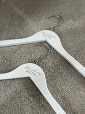 NOWE WIESZAKI ŚLUBNE RUMIENIEC PANNY MŁODEJ BIAŁE DREWNO X2 ŚLUB ŚLUB ŚLUBNY