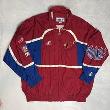 Vtg 90s Logo Athletic Arizona Cardinals NFL Pro Line Windbreaker Jacket Mens 2XL