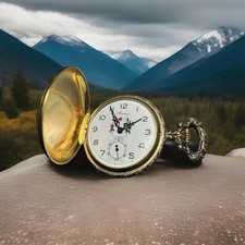 Vintage Arnex Pocket Watch Incabloc 17 Jewels Swiss Made Runs Good RARE Vtg