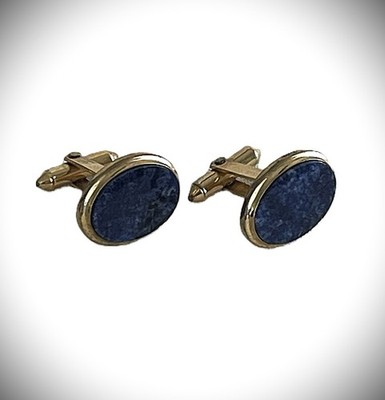Dolan Bullock 1/20 14KT GF Oval Sodalite Gold Filled Cufflinks
