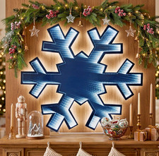 Holiday Snowflake 30.7 Cool White Led Double Sided 3d Effect Infinity Mirror Holiday Snowflake 30.7 Cool White Led Double Sided 3d Effect Infinity Mirror