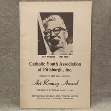 2002 program Art Rooney Award Catholic Youth pics of Willie Stargell Joe Paterno