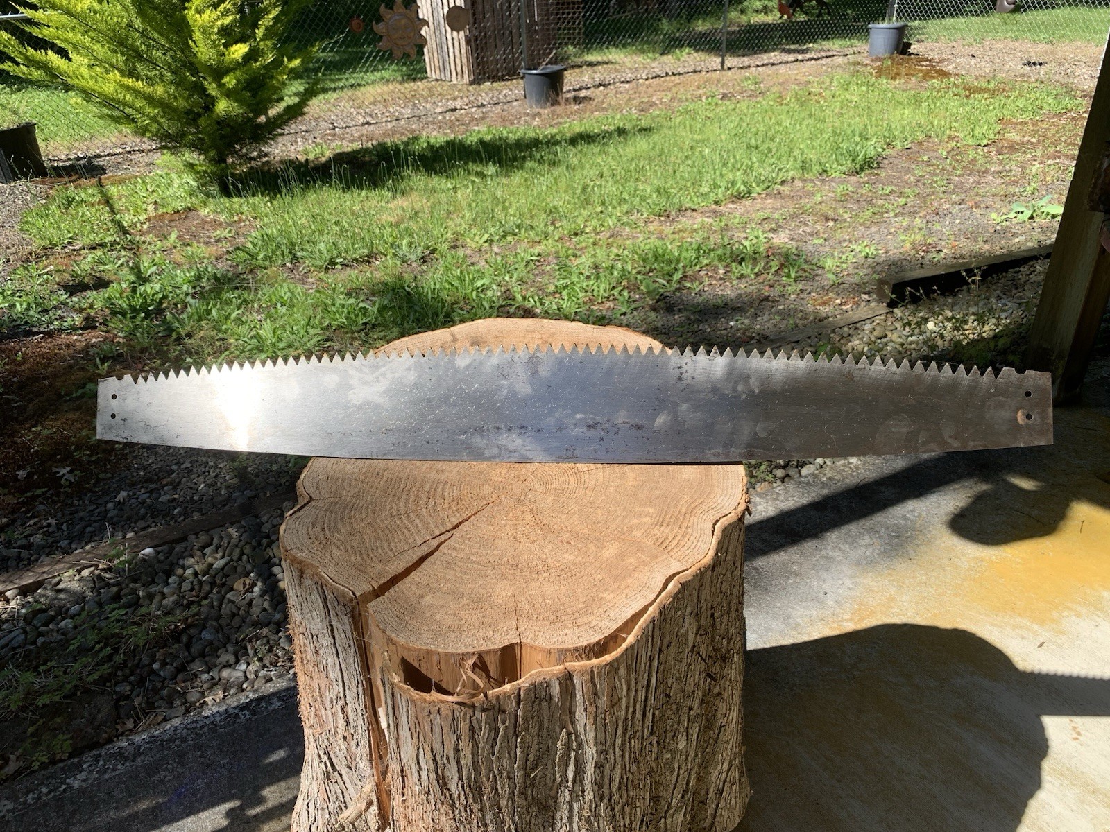 4' SIMONDS SAW & STEEL CO. #207 4 GAUGE TAPER COMMON TOOTH 2 LOGGERS CROSSCUT