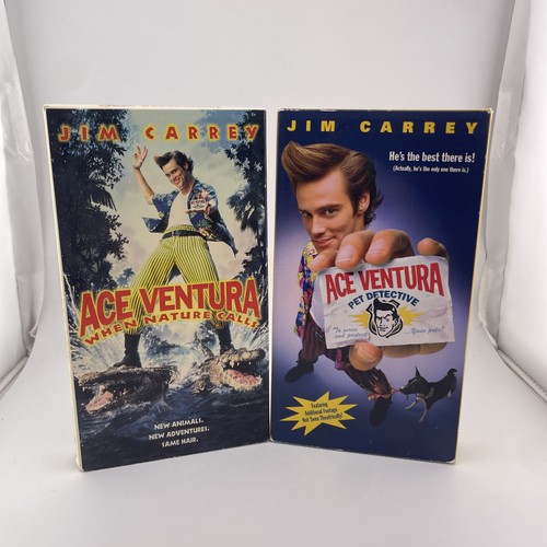 Ace Ventura Haustierdetektiv Wenn die Natur ruft Menge 2 VHS-Kassetten Jim Carrey getestet