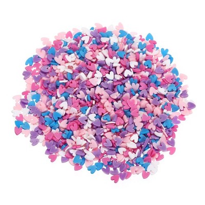 Fake Small Heart, 6 Set Fruit Slices, White/Pink/Blue