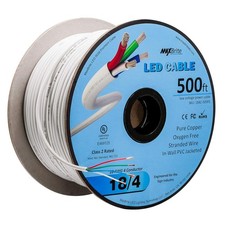LED Cable 4 Conductor Jacketed in-Wall Speaker Wire UL/cUL Class 2 500ft. Sp...