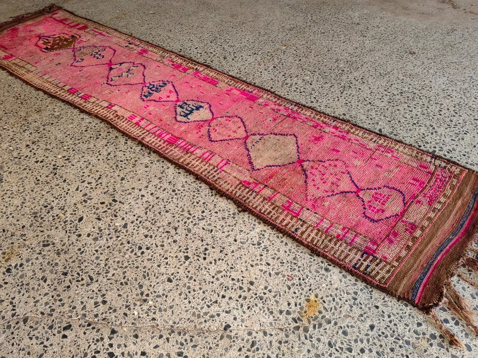 3x13 ft Turkish Antique runner Bohemian Runner rug Oushak rug Vintage Runner - Image 4 of 4