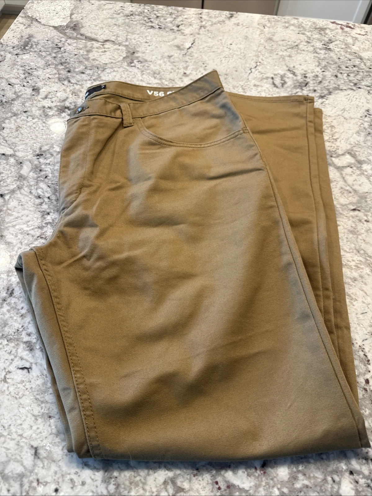 Pantaloni chino VANS uomo Y2K taglia 38 marroni casual kaki 34" cuciture interne