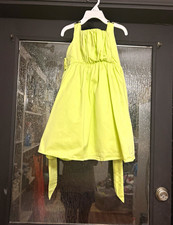 David's Bridal Size 4 Key Lime Sleeveless A-Line Satin Lined Babydoll H1256