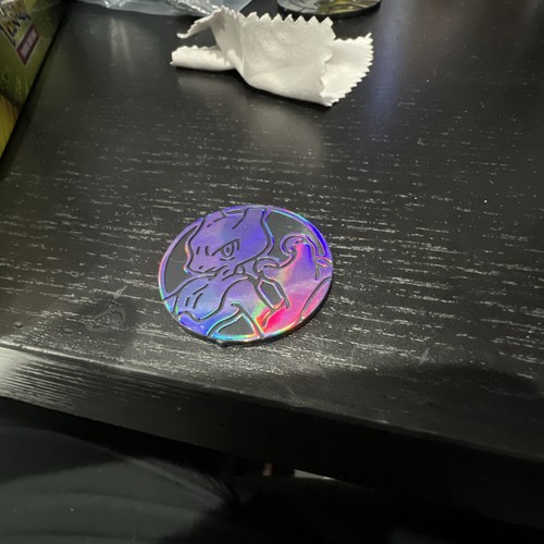 Pokémon Mewtwo Coin Purple Holo TCG Official - Picture 1 of 2