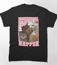 professional napper funny cat memes T-Shirt
