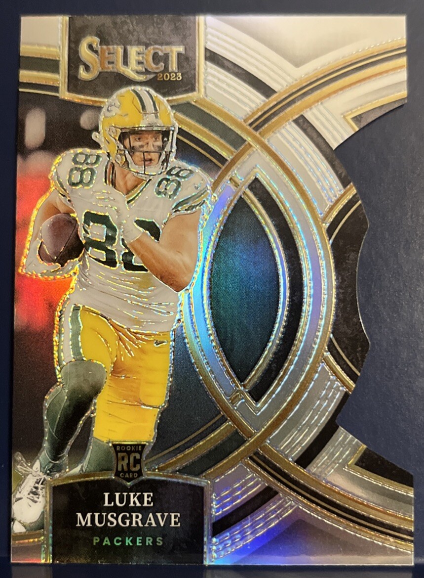 Luke Musgrave 2023 Panini Select Premier Level Silver Prizm RC #166 Packers