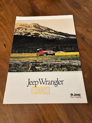 Jeep Wrangler Prospekt Brochure Depliant 12/1991