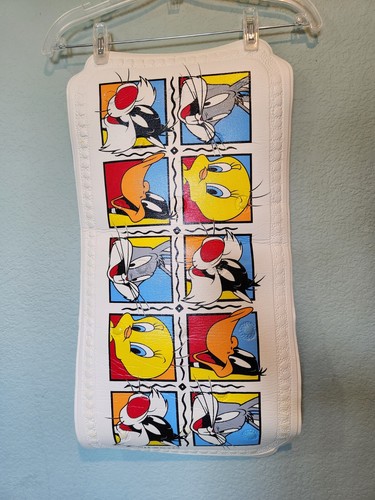 Vintage Looney Tunes Shower Bath Mat 1995 Sylvester Tweety Daffy Bugs Colorblock